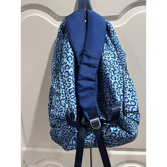 Ame & Lulu Tennis Backpack Blue Leopard Print Racquet Bag Sport Gym Travel - Picture 8 of 9